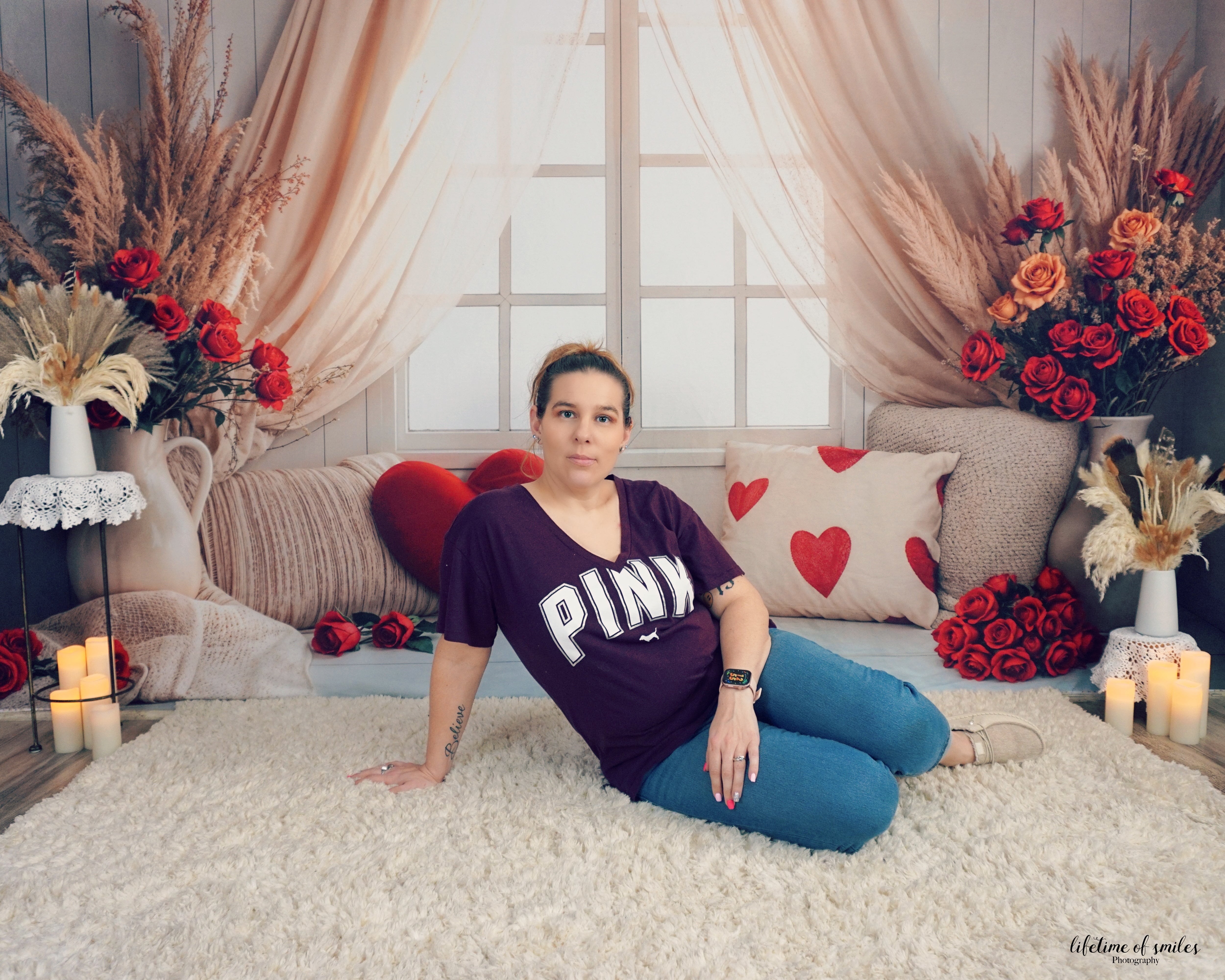 Kate Valentine Boho Curtain Window Backdrop Designed by Emetselch - Kate Backdrop AU