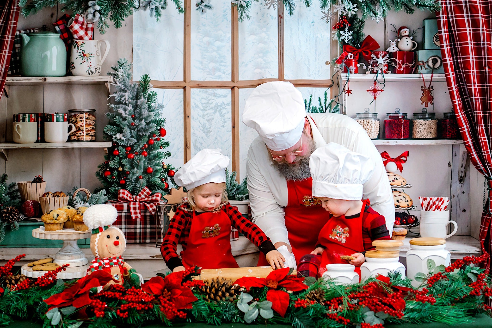 Kate Christmas Kitchen Backdrop Designed by Emetselch - Kate Backdrop AU