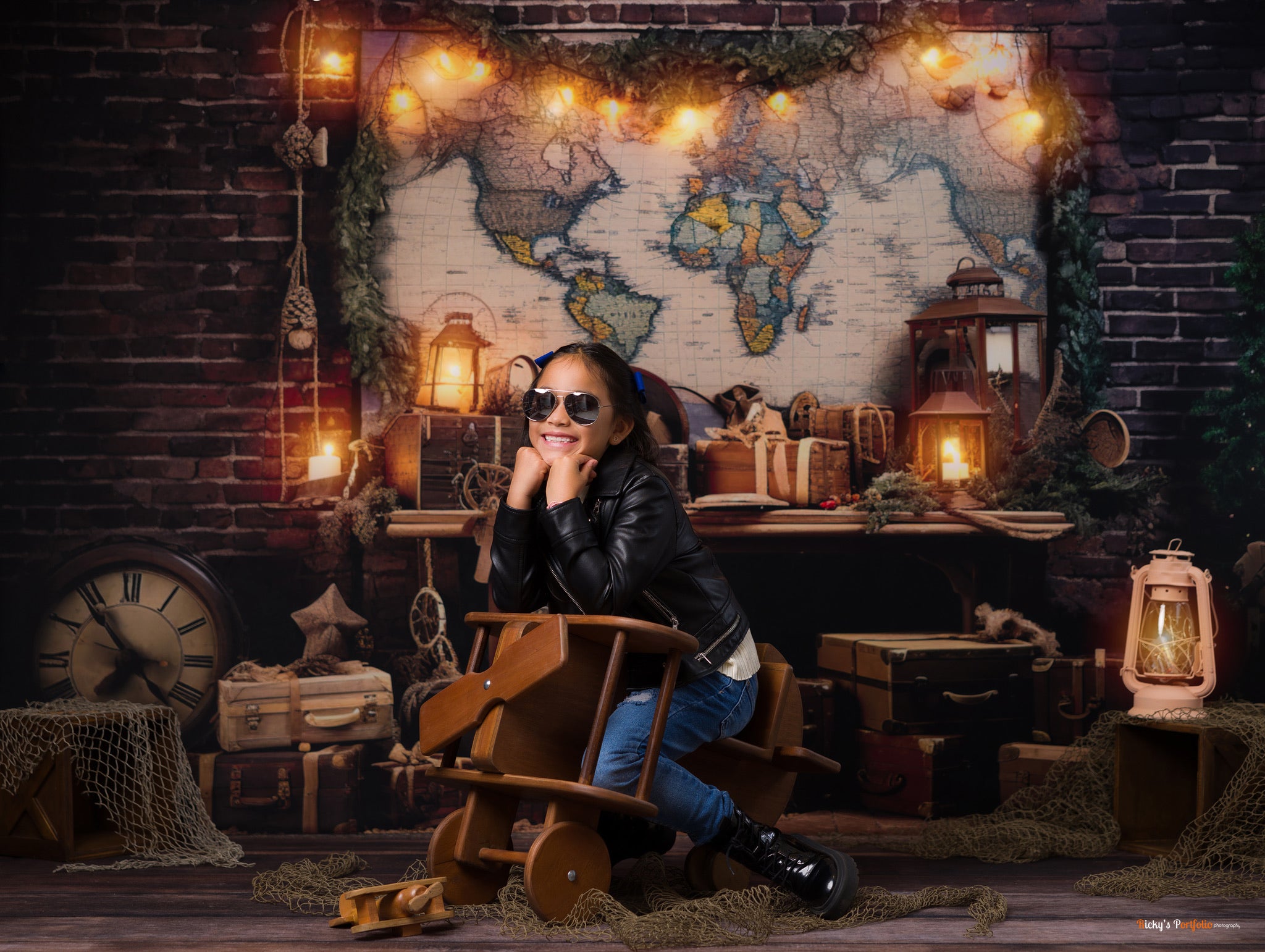 Kate Travel the World Map Backdrop Designed by Emetselch - Kate Backdrop AU