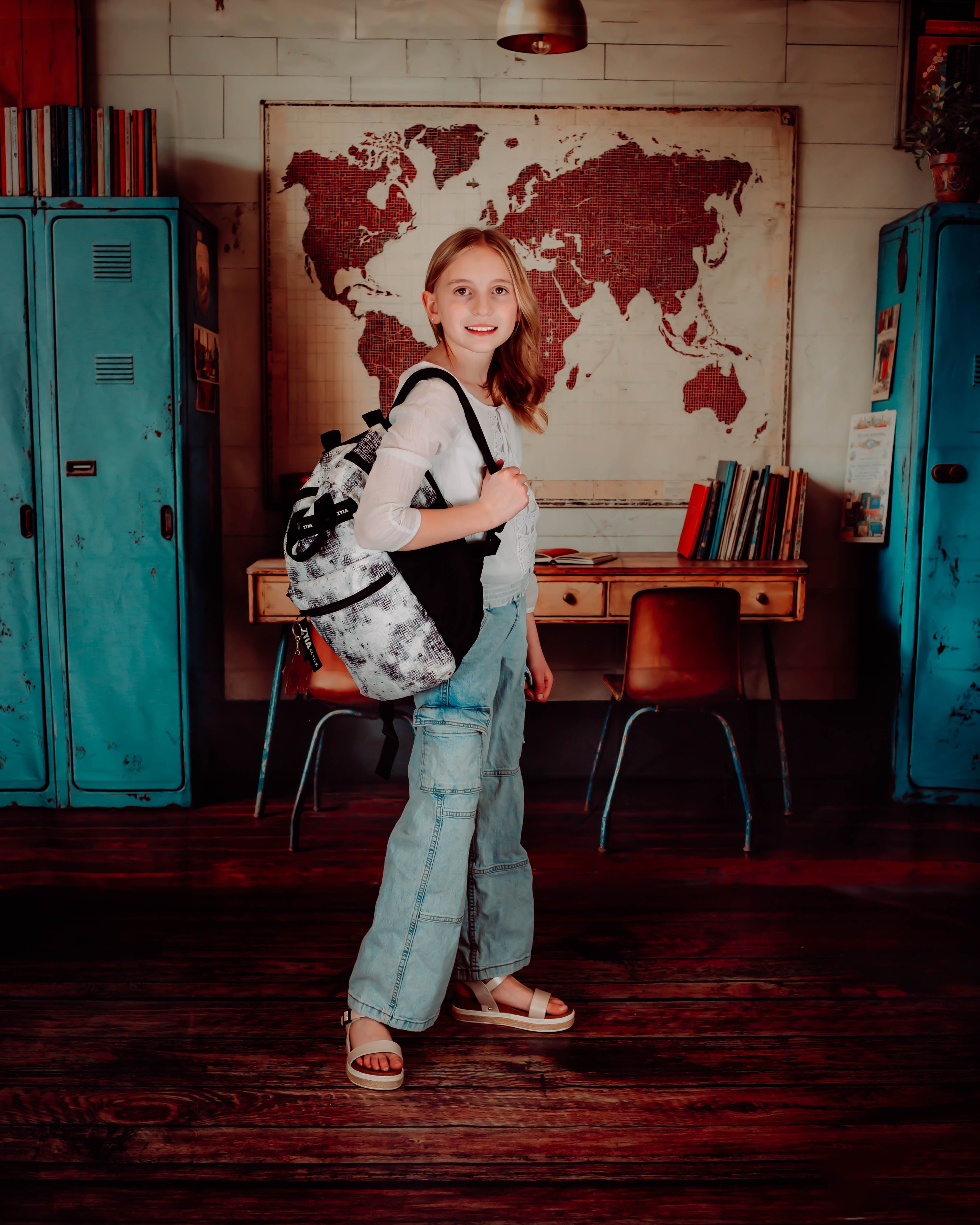 Kate Retro Back to School Backdrop Designed by Emetselch - Kate Backdrop AU