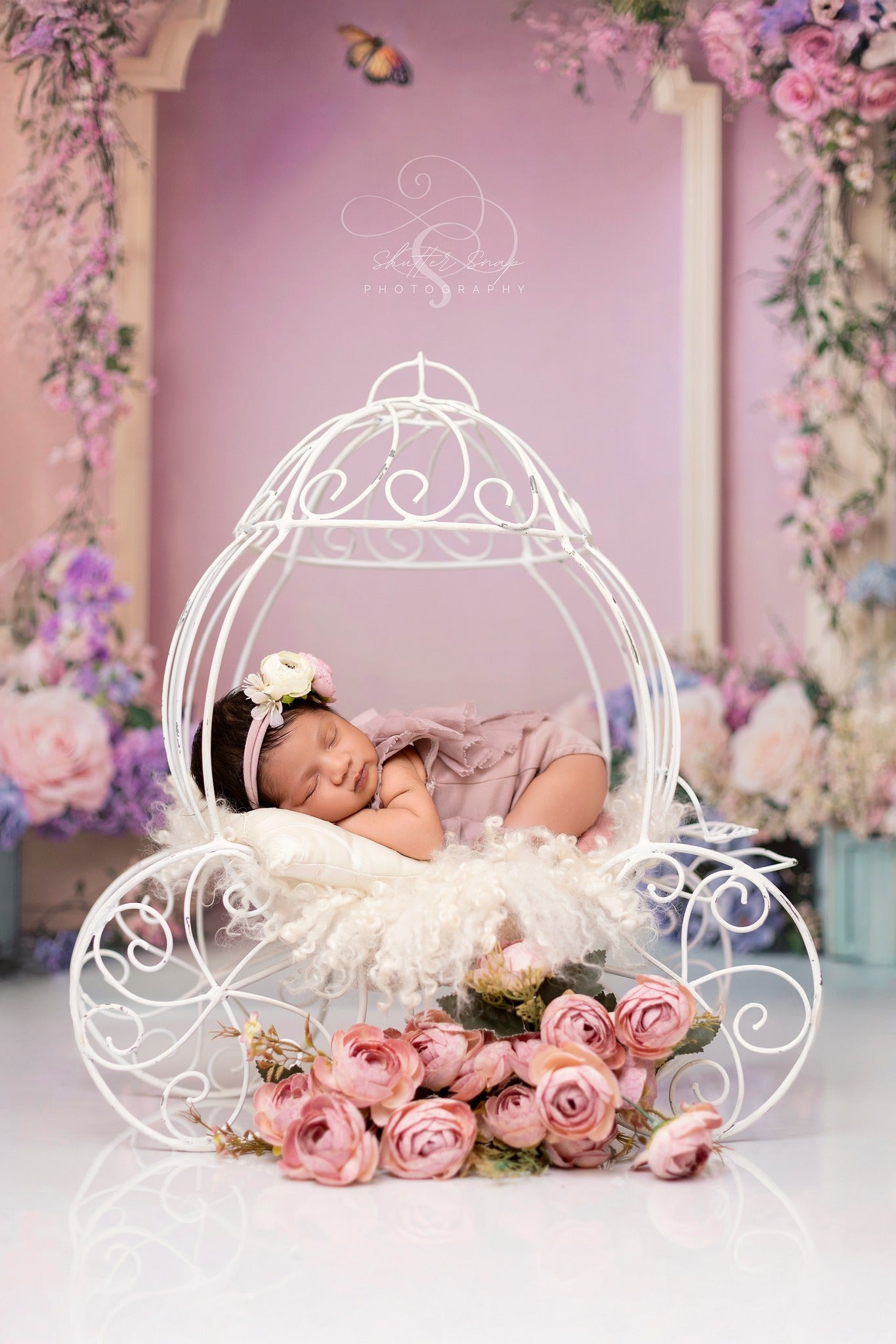 Kate Spring Cake Smash Floral Arch Backdrop Designed by Emetselch - Kate Backdrop AU