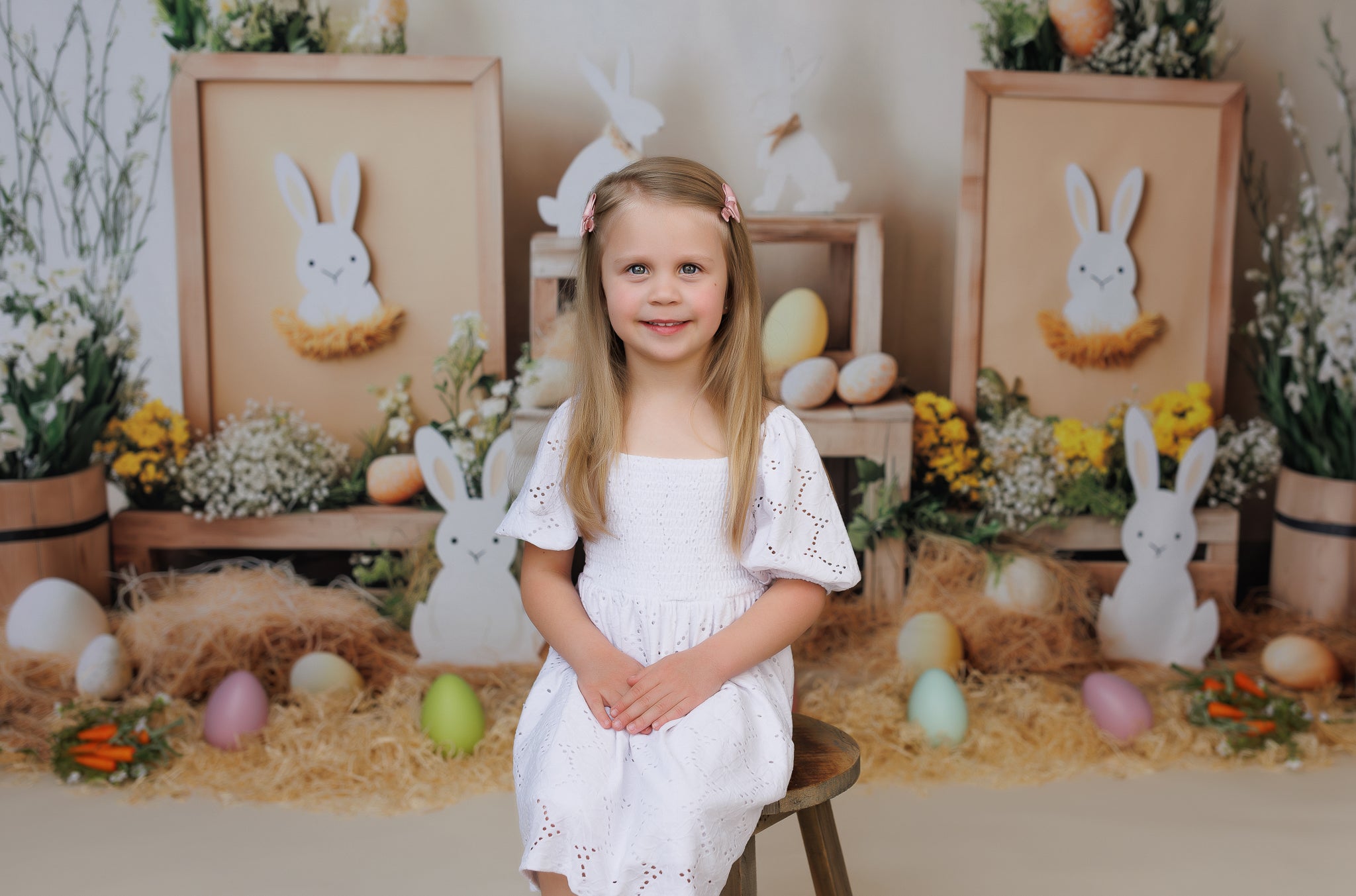 Kate Rustic Bunny Eggs Easter Backdrop Designed by Patty Roberts