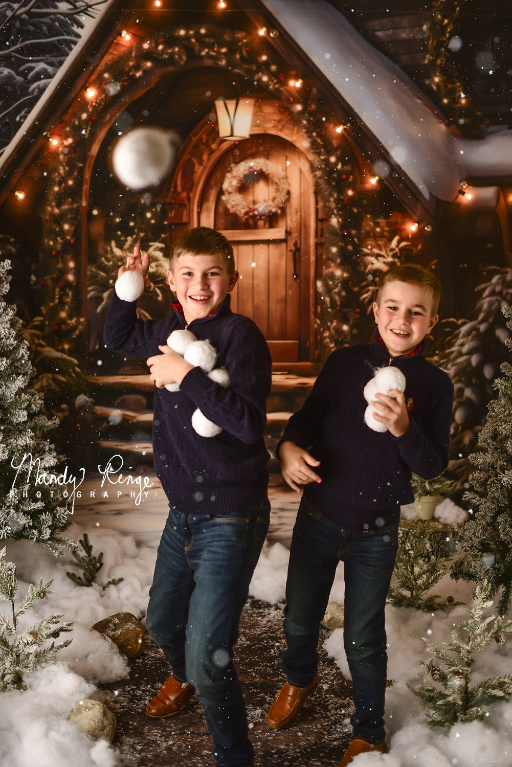 Kate Christmas Wooden House Backdrop Designed by Chain Photography - Kate Backdrop AU