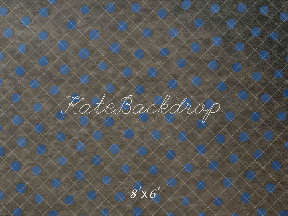 Kate Blue Polka Dot Pattern Backdrop Designed by Mini MakeBelieve