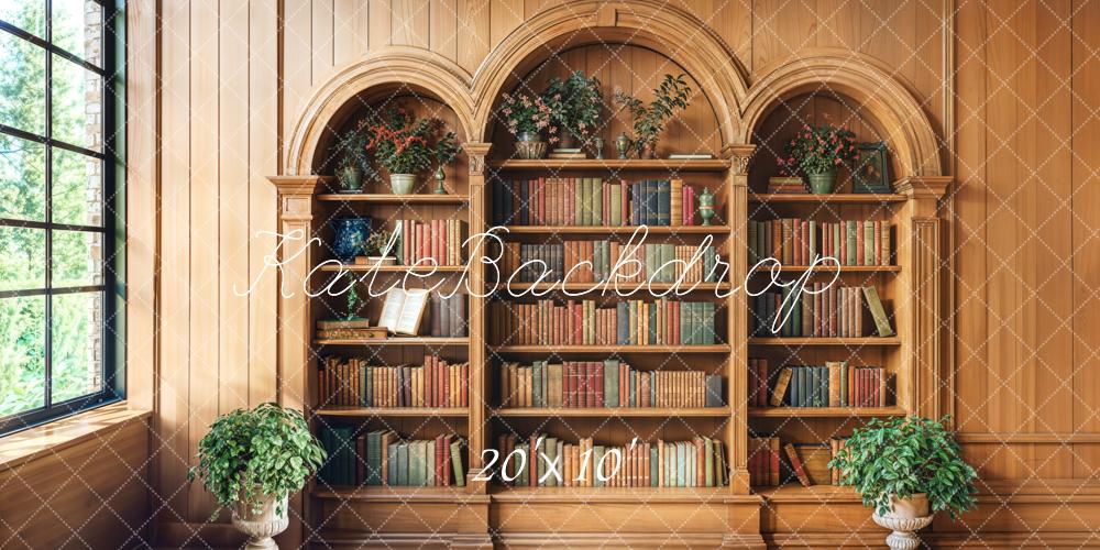 Kate Wooden Cabinet Bookshelves Backdrop Designed by Emetselch - Kate Backdrop AU