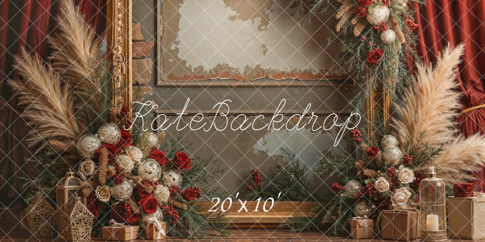 Kate Christmas Pampas Backdrop Designed by Emetselch