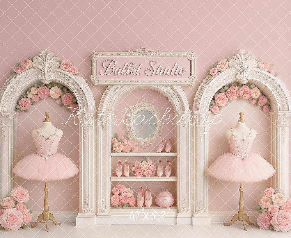Kate Ballet Studio Pink Girl Backdrop Designed by Ashley Paul - Kate Backdrop AU