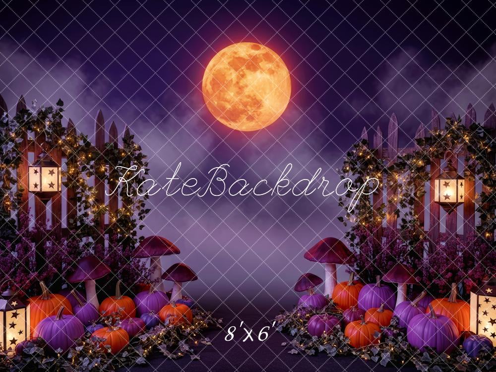 Kate Halloween Full Moon Mushroom Backdrop Designed by Patty Roberts