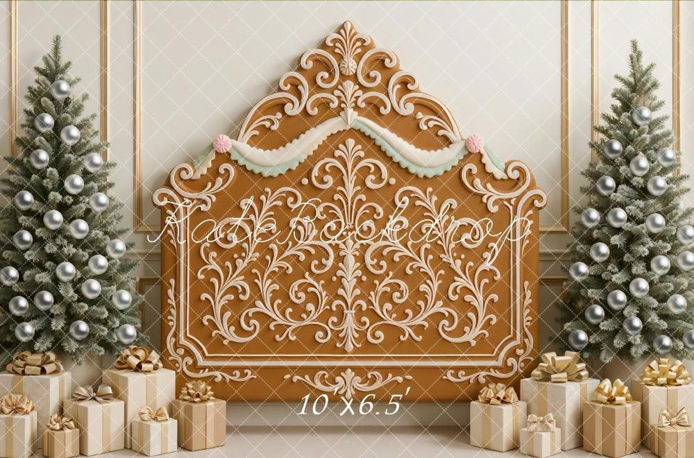 Kate Christmas Gingerbread Headboard Backdrop Designed by Mini MakeBelieve - Kate Backdrop AU