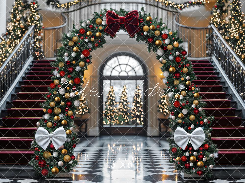 Kate Christmas Staircase Backdrop Designed by Mini MakeBelieve - Kate Backdrop AU