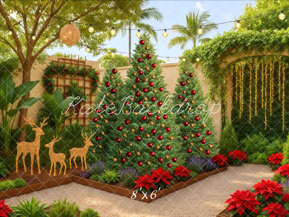 Kate Christmas Garden Trees Backdrop Designed by Mini MakeBelieve - Kate Backdrop AU