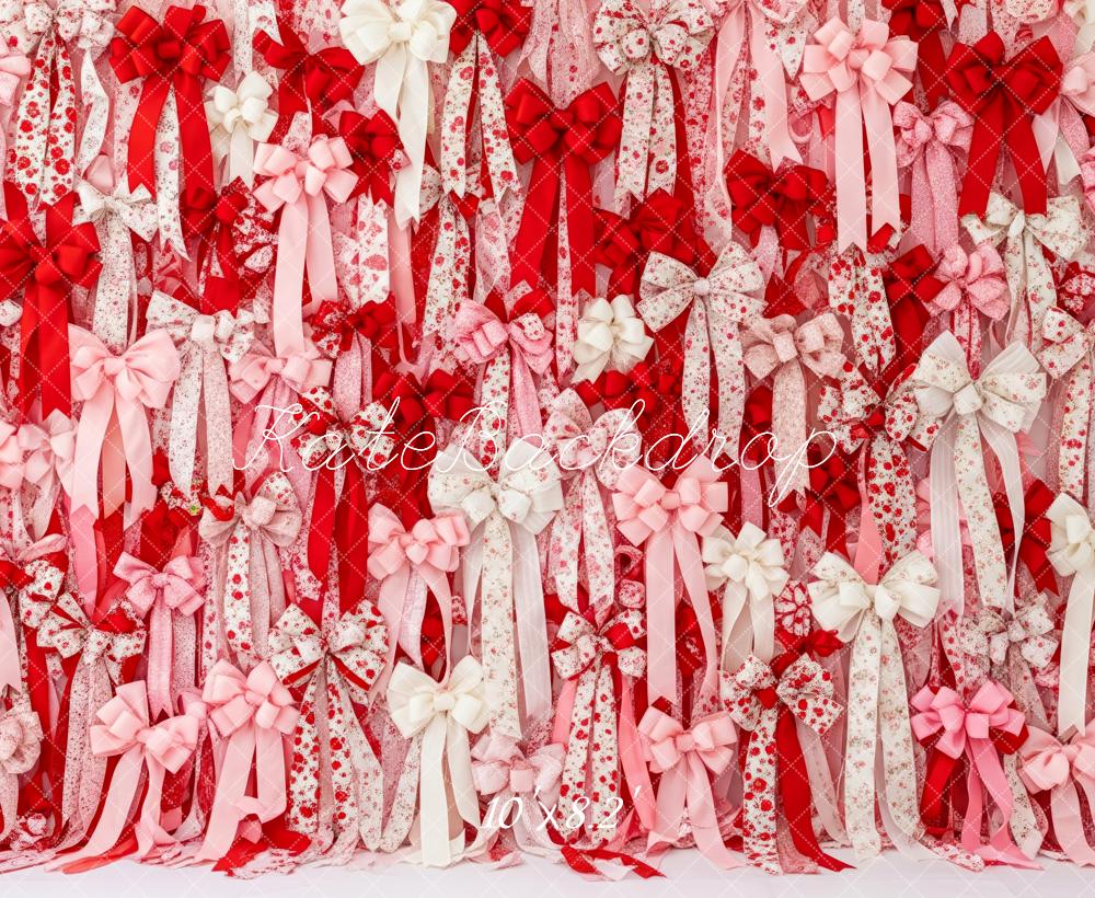 Kate Ribbons Bows Valentine's Day Backdrop Designed by Patty Roberts