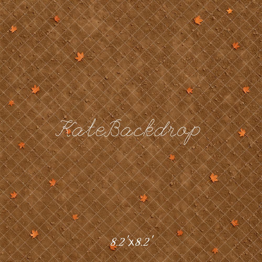 Kate Autumn Leaves Dirt Pattern Backdrop Designed by Mini MakeBelieve