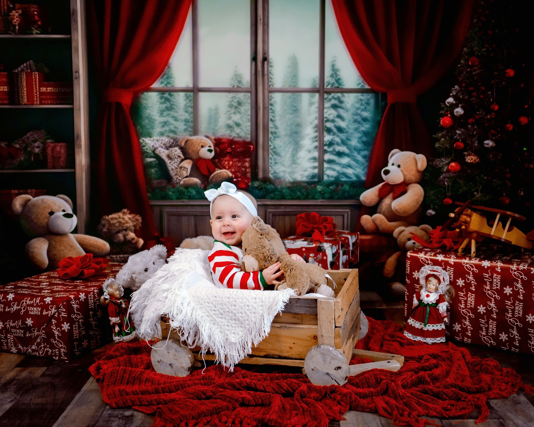 Kate Bear Room Winter Backdrop Designed by Chain Photography - Kate Backdrop AU