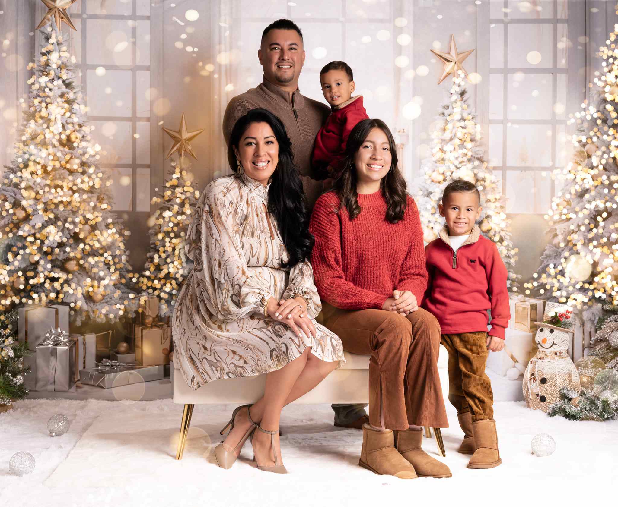 Kate Christmas Tree Gift Backdrop Room Window White Socks Designed by Chain Photography - Kate Backdrop AU