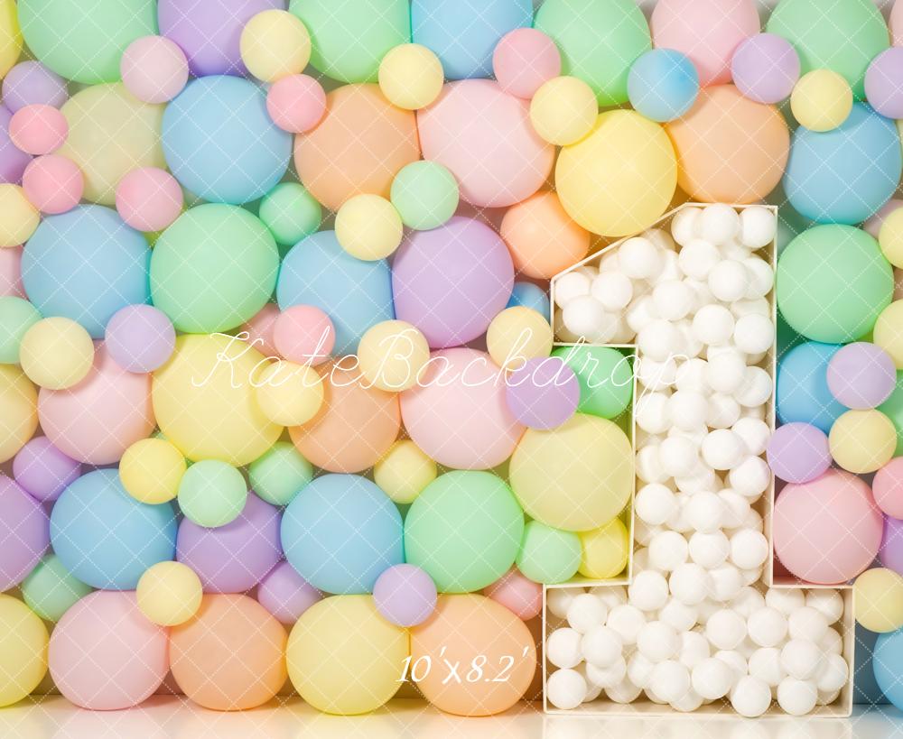 Kate Balloons One Birthday Backdrop Designed by Kerry Anderson
