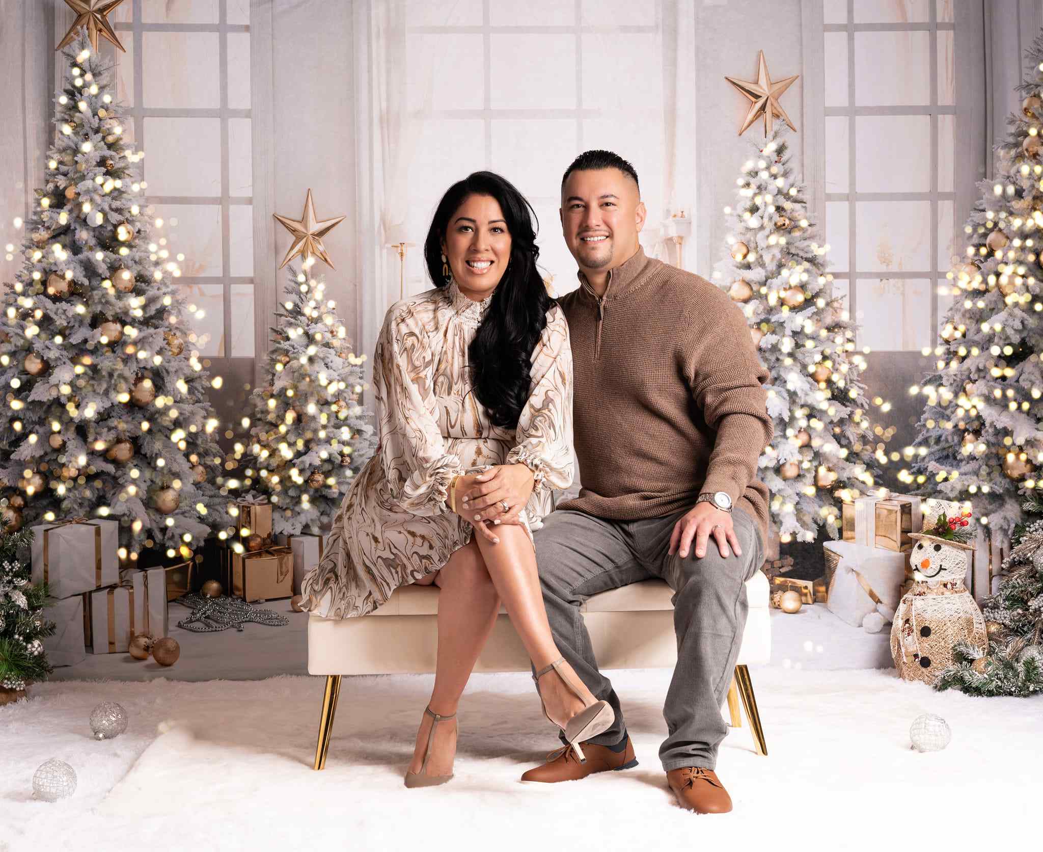 Kate Christmas Tree Gift Backdrop Room Window White Socks Designed by Chain Photography - Kate Backdrop AU