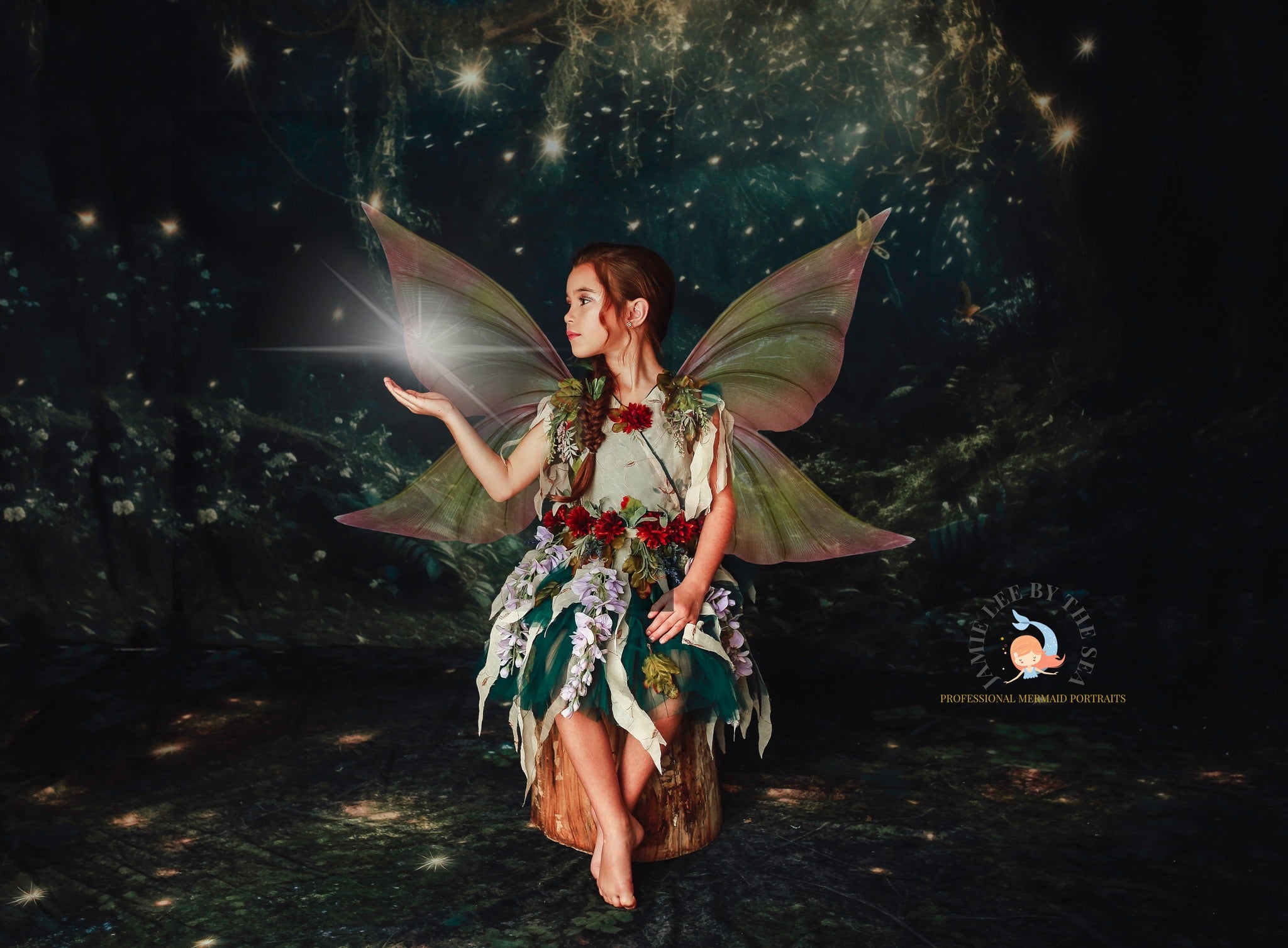Kate Enchanted Fairy Forest Night Backdrop Designed by Mandy Ringe Photography - Kate Backdrop AU