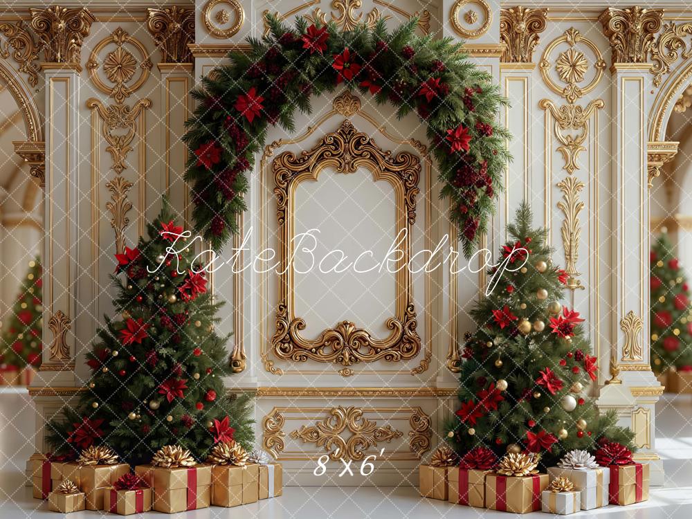 Kate Gold Christmas Trees Backdrop Designed by Mini MakeBelieve