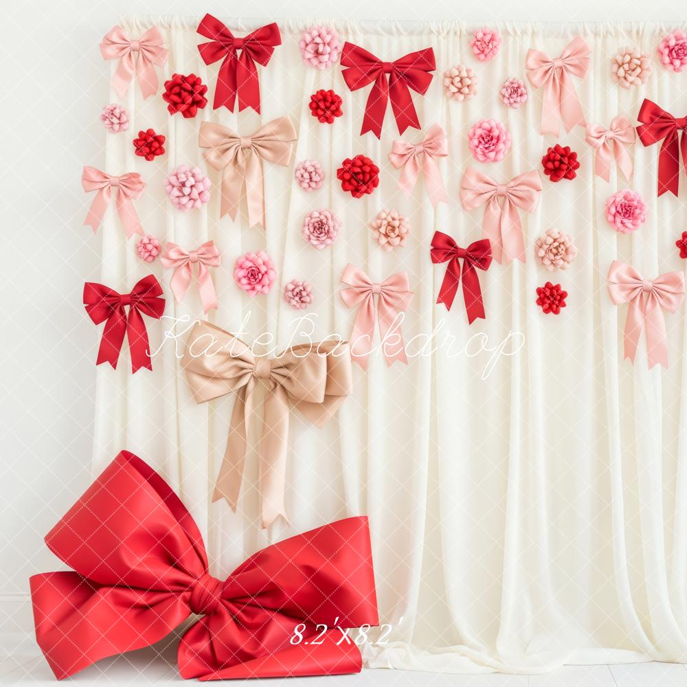 Kate Bow Flowers Drapes Backdrop Designed by Patty Roberts