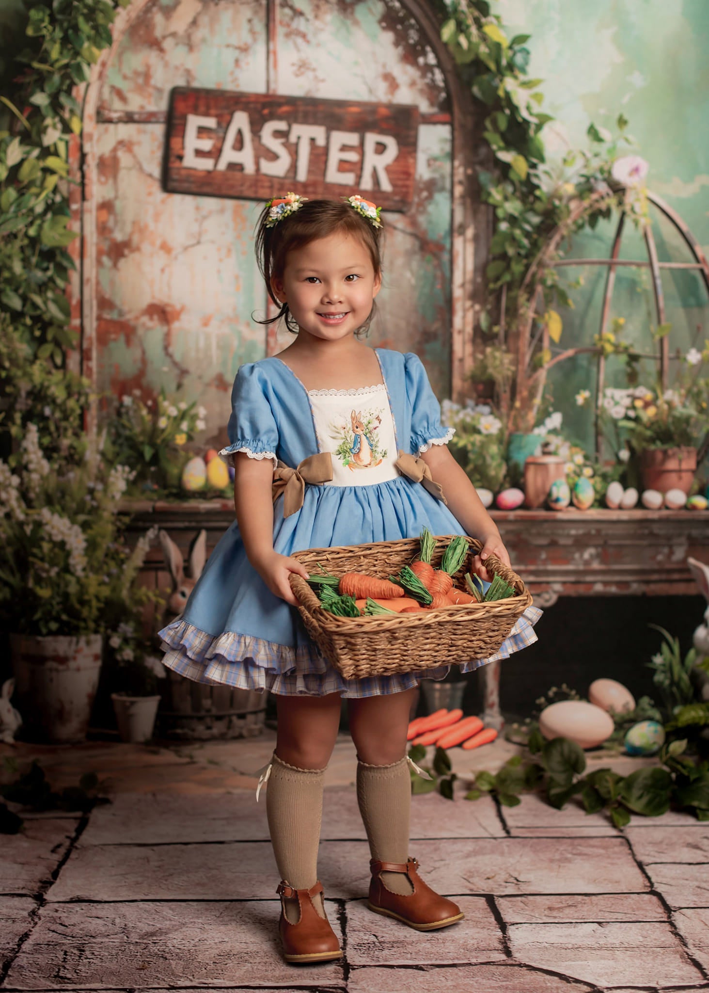 Kate Easter Green Plant Peter Rabbit Backdrop Designed by Emetselch - Kate Backdrop AU