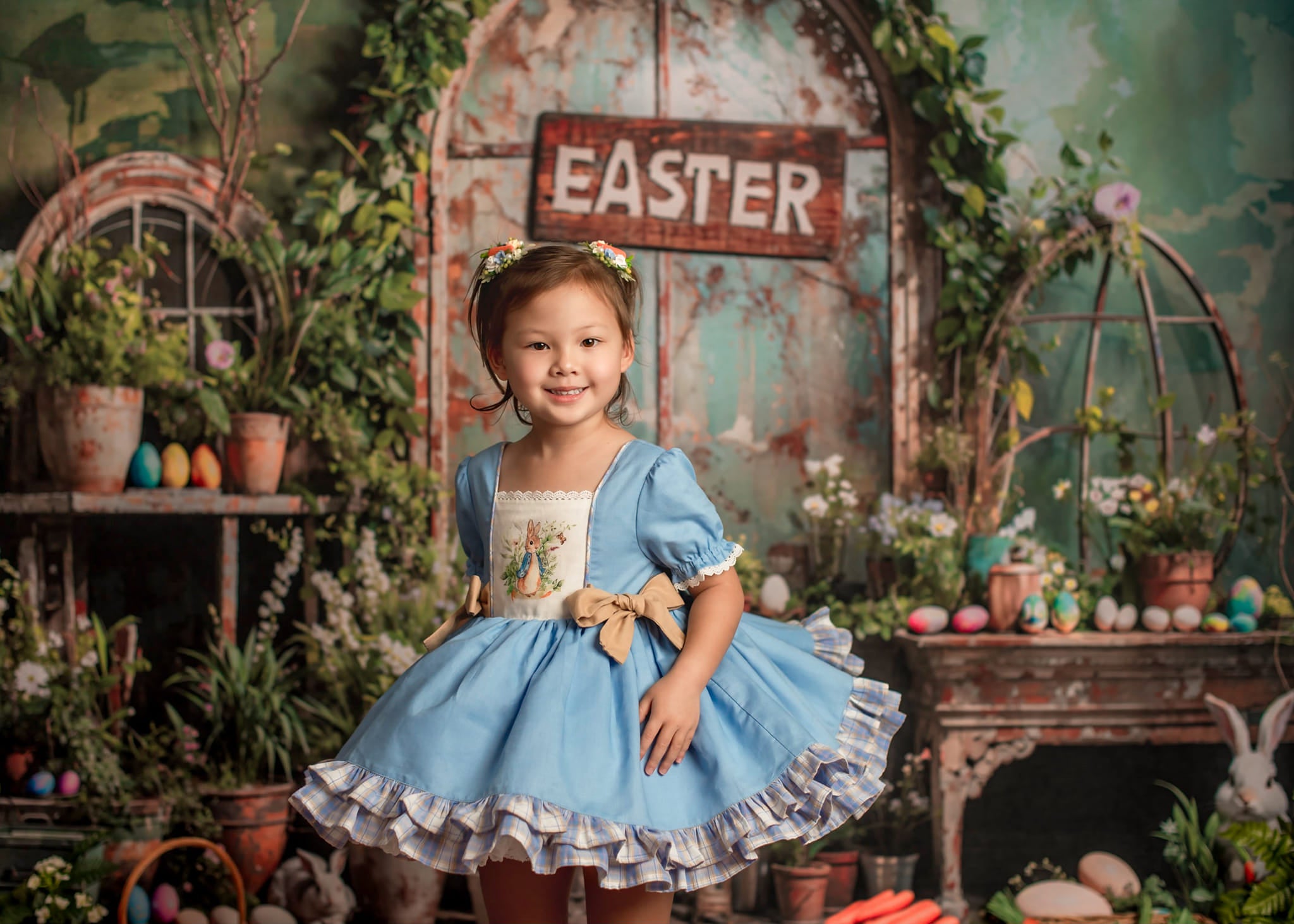 Kate Easter Green Plant Peter Rabbit Backdrop Designed by Emetselch - Kate Backdrop AU