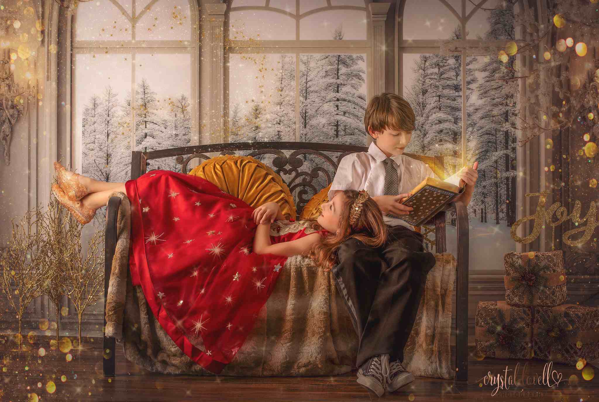 Kate Winter Backdrop White Frosted Luxury Room Window Designed by Mini MakeBelieve - Kate Backdrop AU