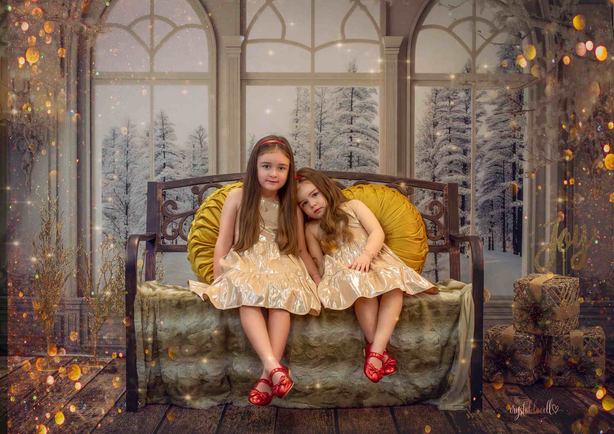 Kate Winter Backdrop White Frosted Luxury Room Window Designed by Mini MakeBelieve - Kate Backdrop AU