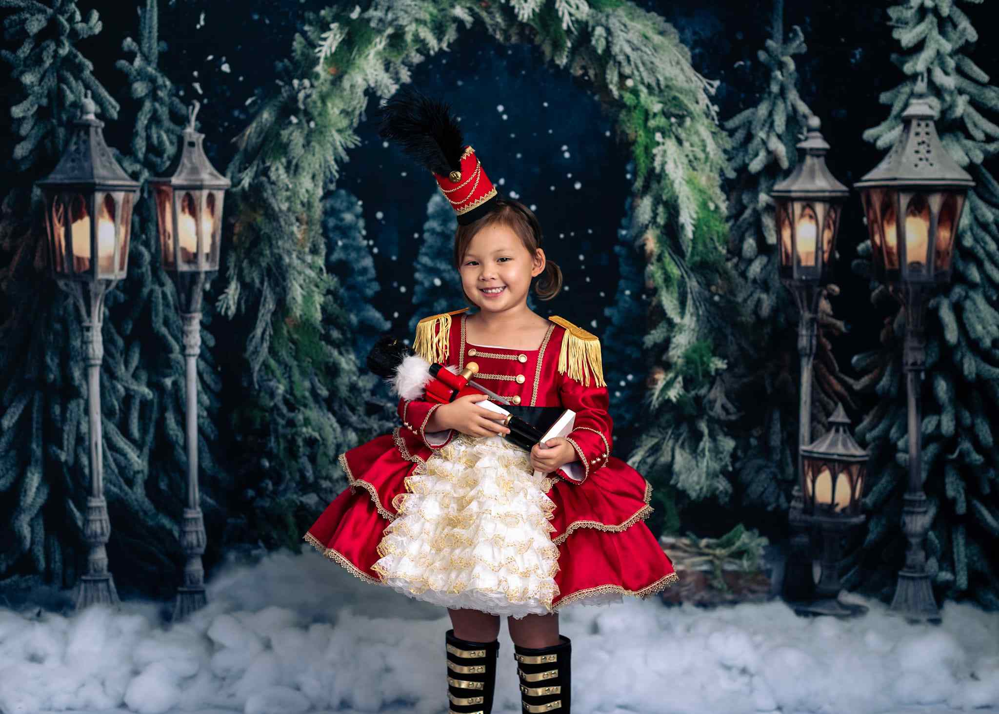 Kate Christmas Outdoor Arch Tree Night Backdrop for Photography - Kate Backdrop AU