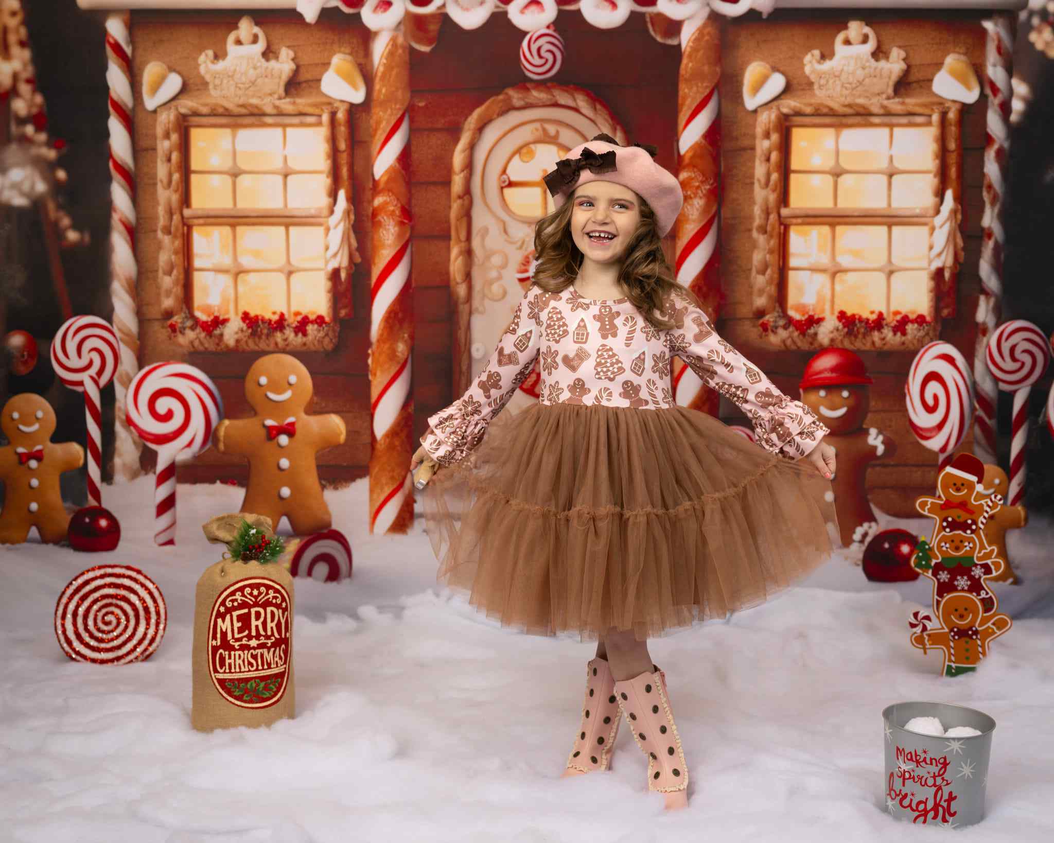 Kate Christmas Gingerbread House Backdrop Designed by Chain Photography - Kate Backdrop AU