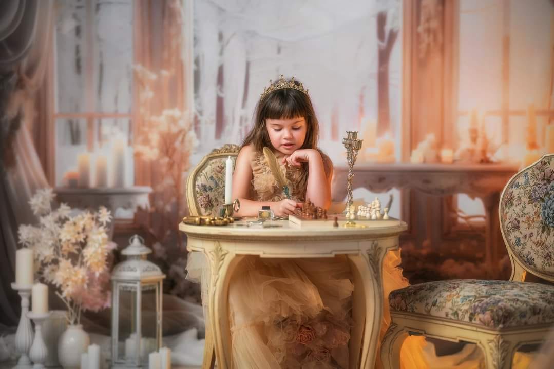 Kate Winter White Elegant Communion Candle Backdrop for Photography - Kate Backdrop AU