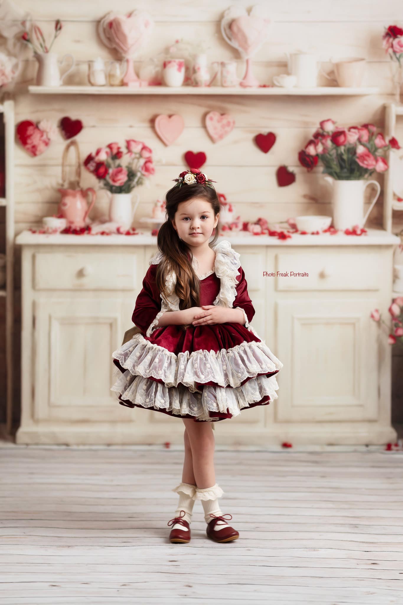 Kate Valentine's Day Beige Kitchen Backdrop Designed by Emetselch - Kate Backdrop AU