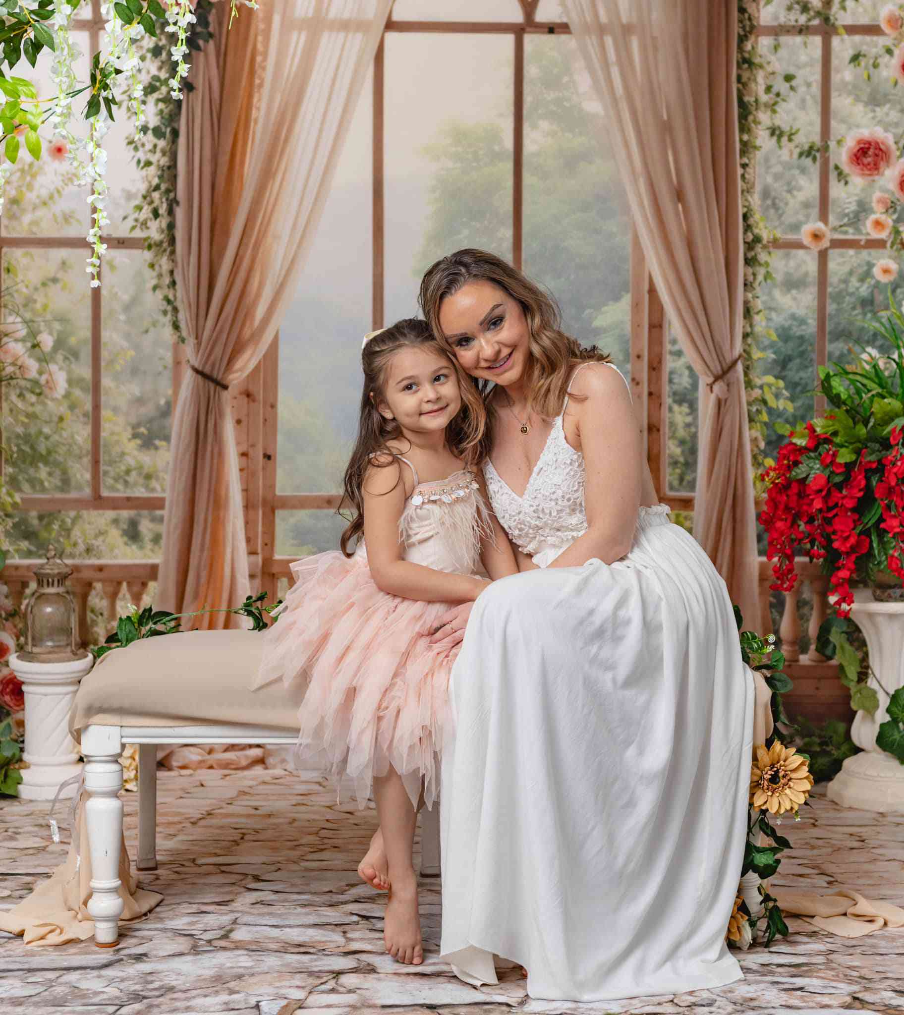 Kate Spring Flowers Window Room Backdrop Designed by Emetselch - Kate Backdrop AU