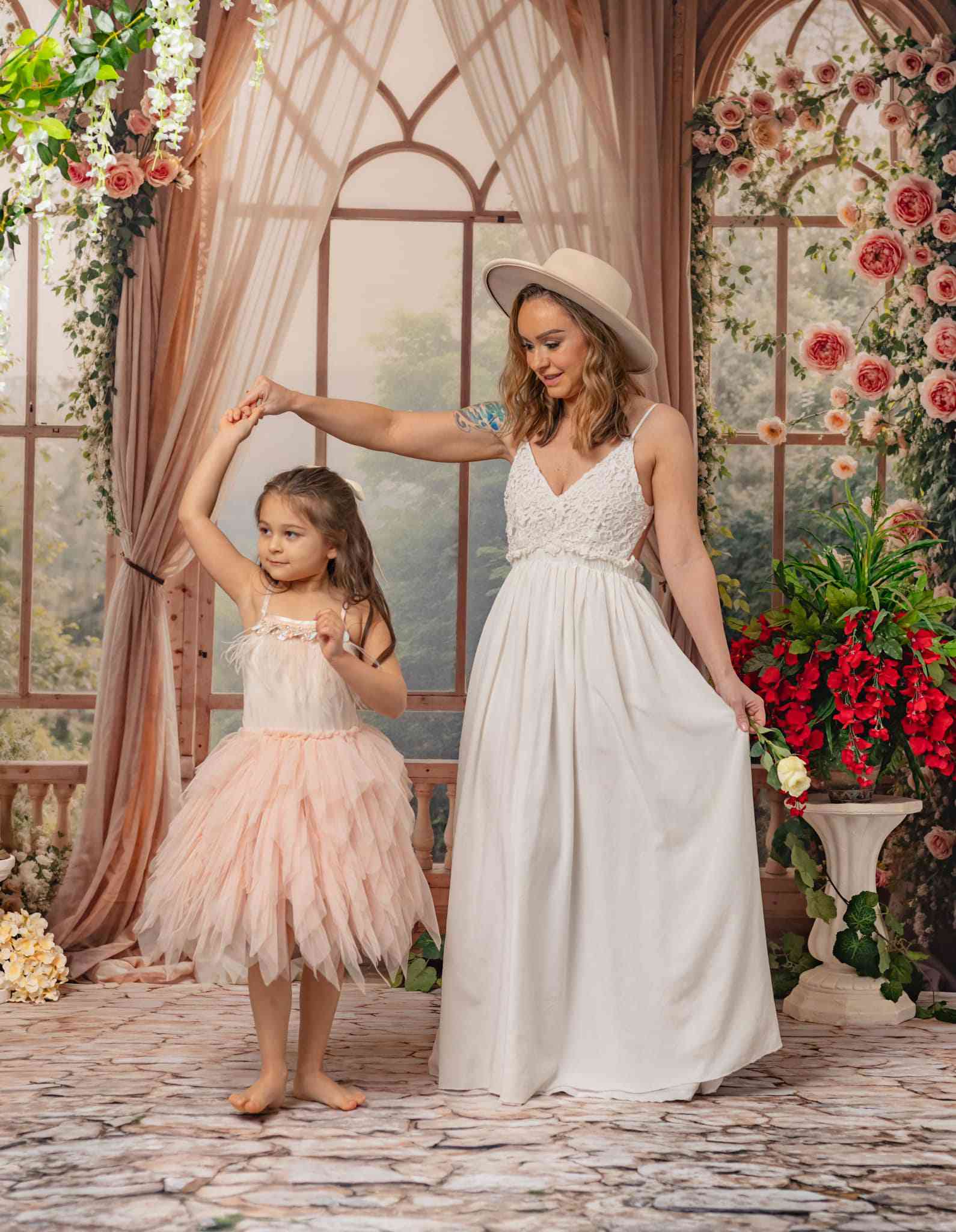 Kate Spring Flowers Window Room Backdrop Designed by Emetselch - Kate Backdrop AU