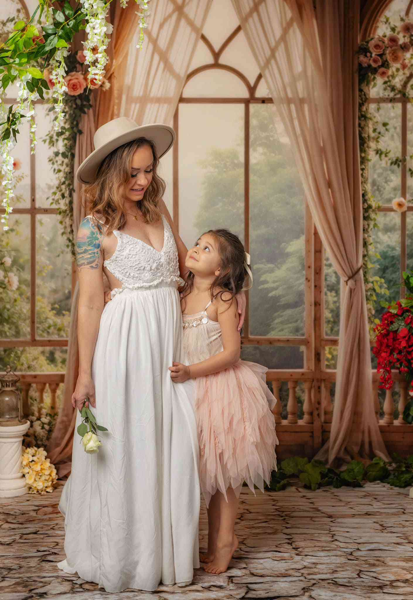 Kate Spring Flowers Window Room Backdrop Designed by Emetselch - Kate Backdrop AU