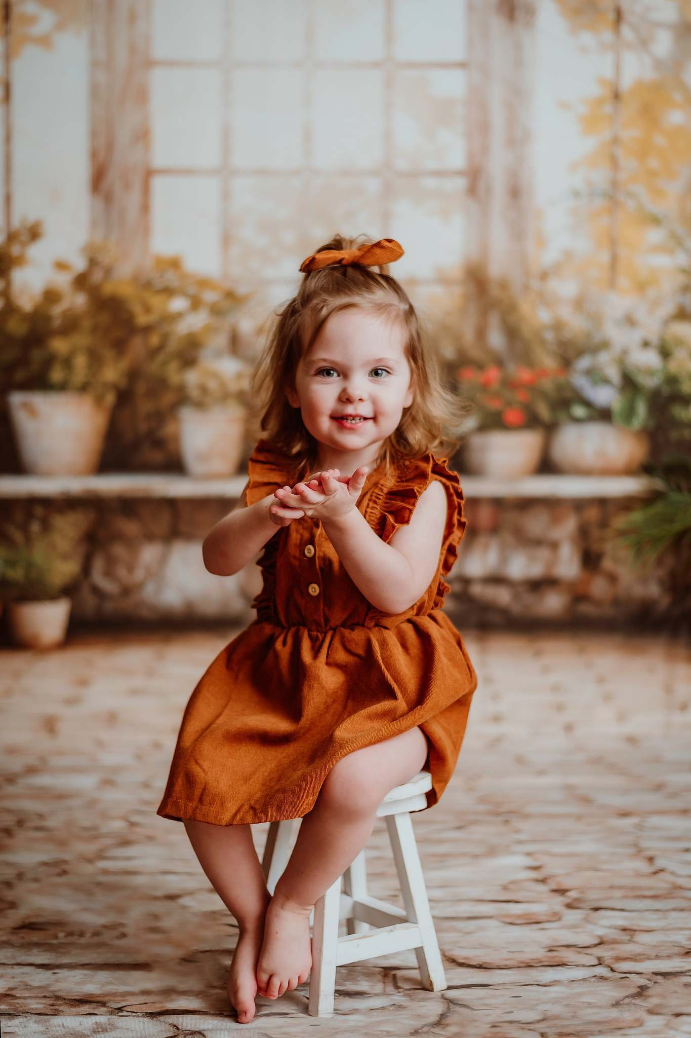 Kate Spring Green Plants Sunny Window Backdrop+Kate Rugged Patterned Path Floor Backdrop - Kate Backdrop AU