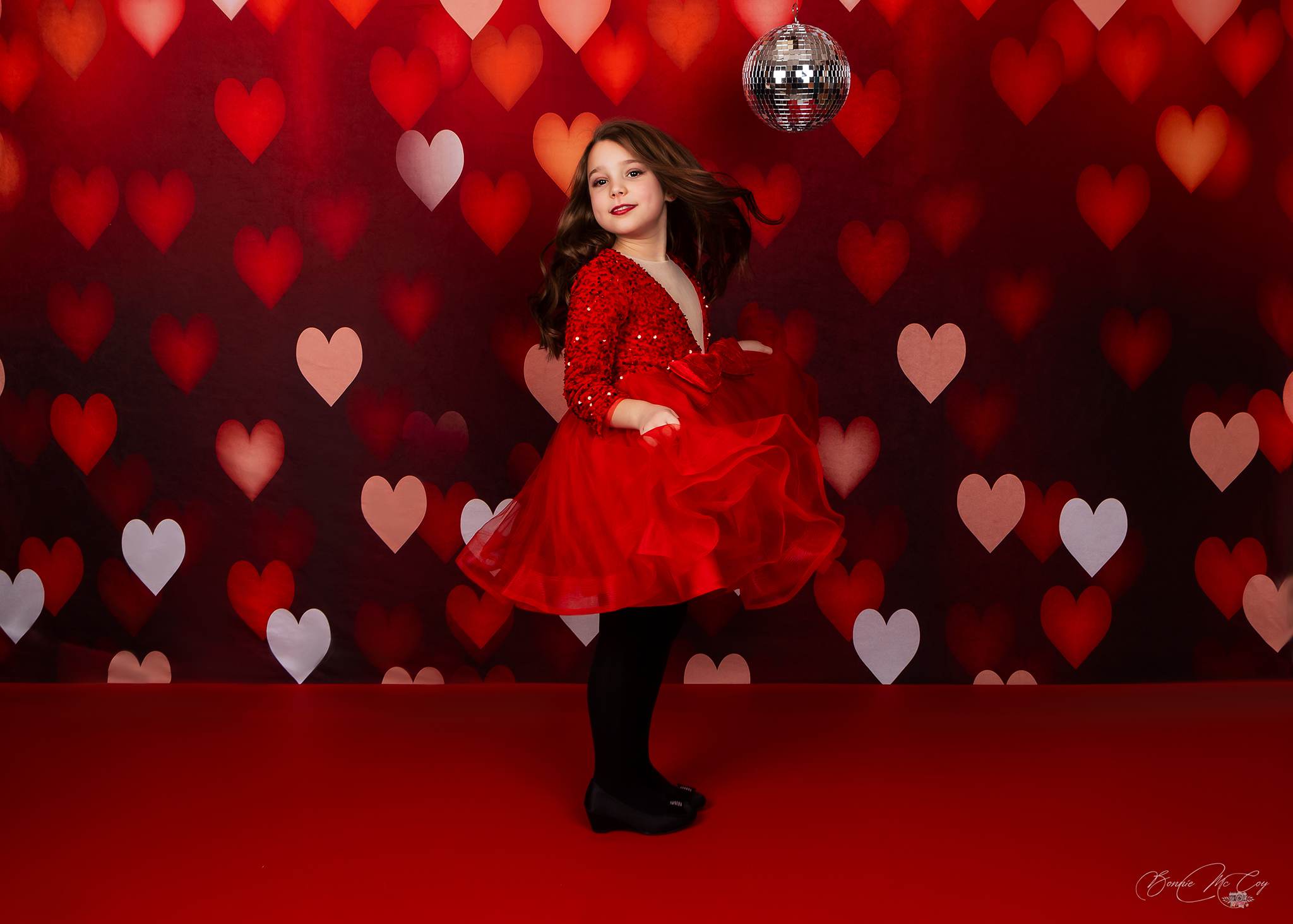 Kate Bokeh Valentine's Day Backdrop Red Defocus Designed by Kate Image - Kate Backdrop AU