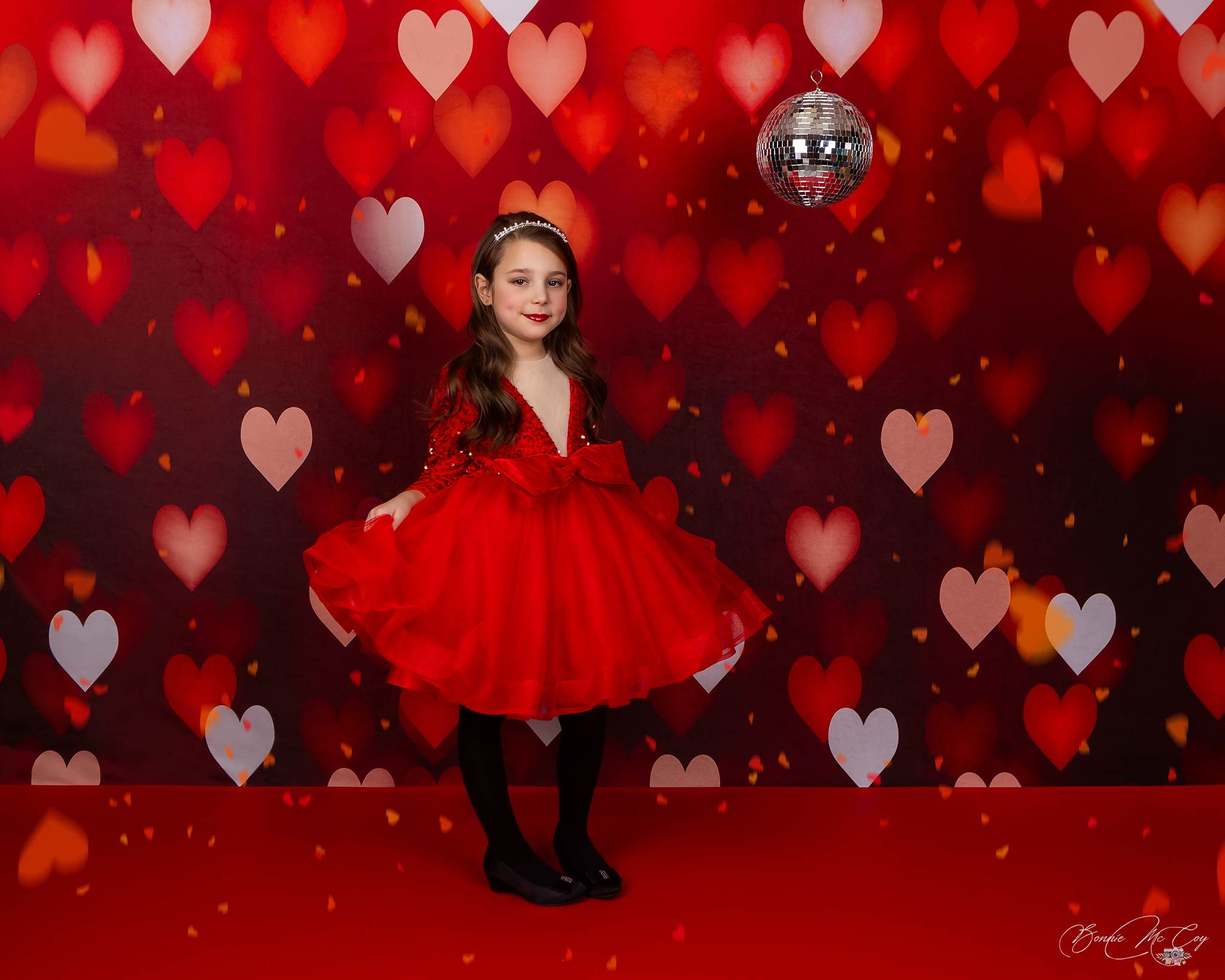 Kate Bokeh Valentine's Day Backdrop Red Defocus Designed by Kate Image - Kate Backdrop AU