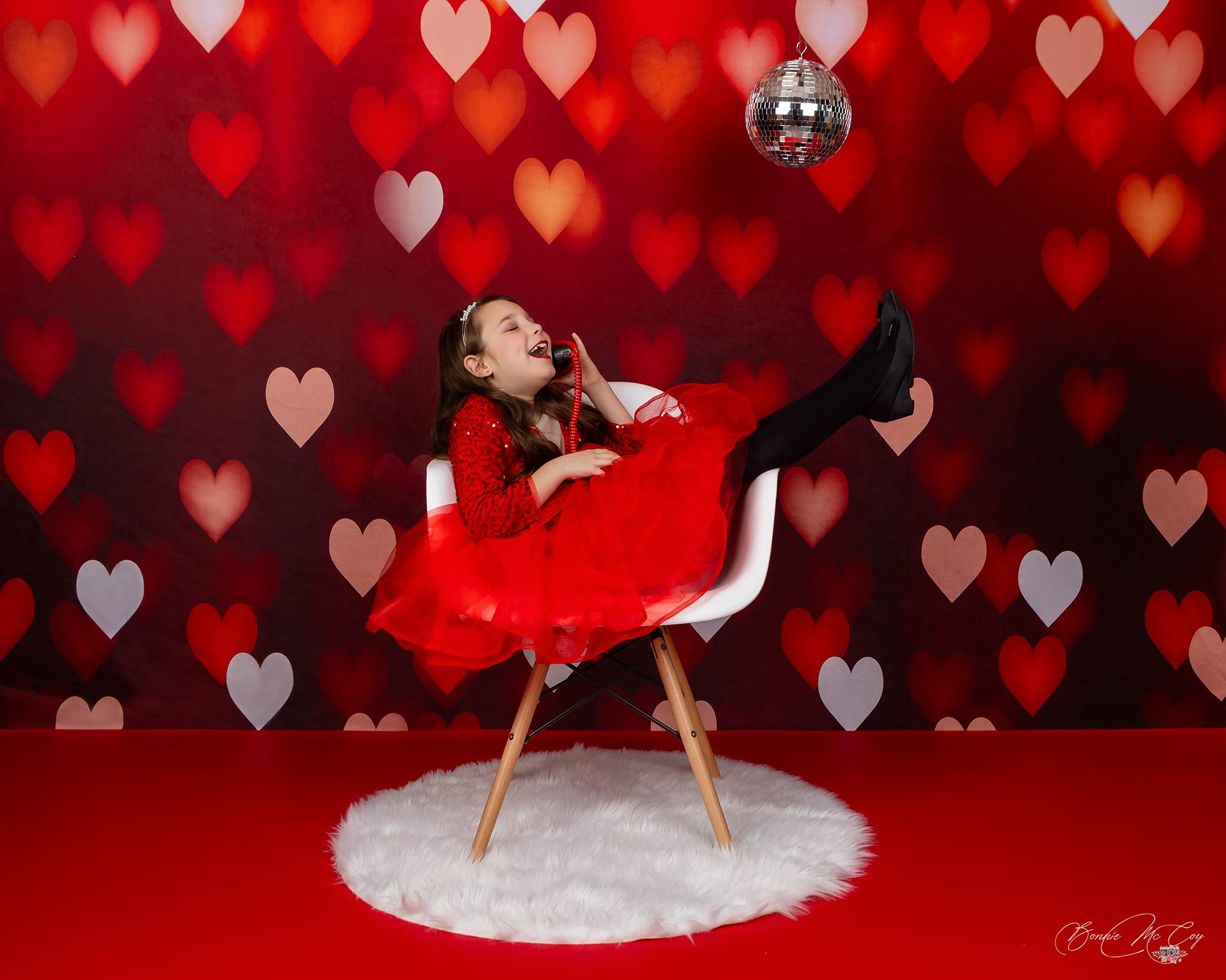 Kate Bokeh Valentine's Day Backdrop Red Defocus Designed by Kate Image - Kate Backdrop AU