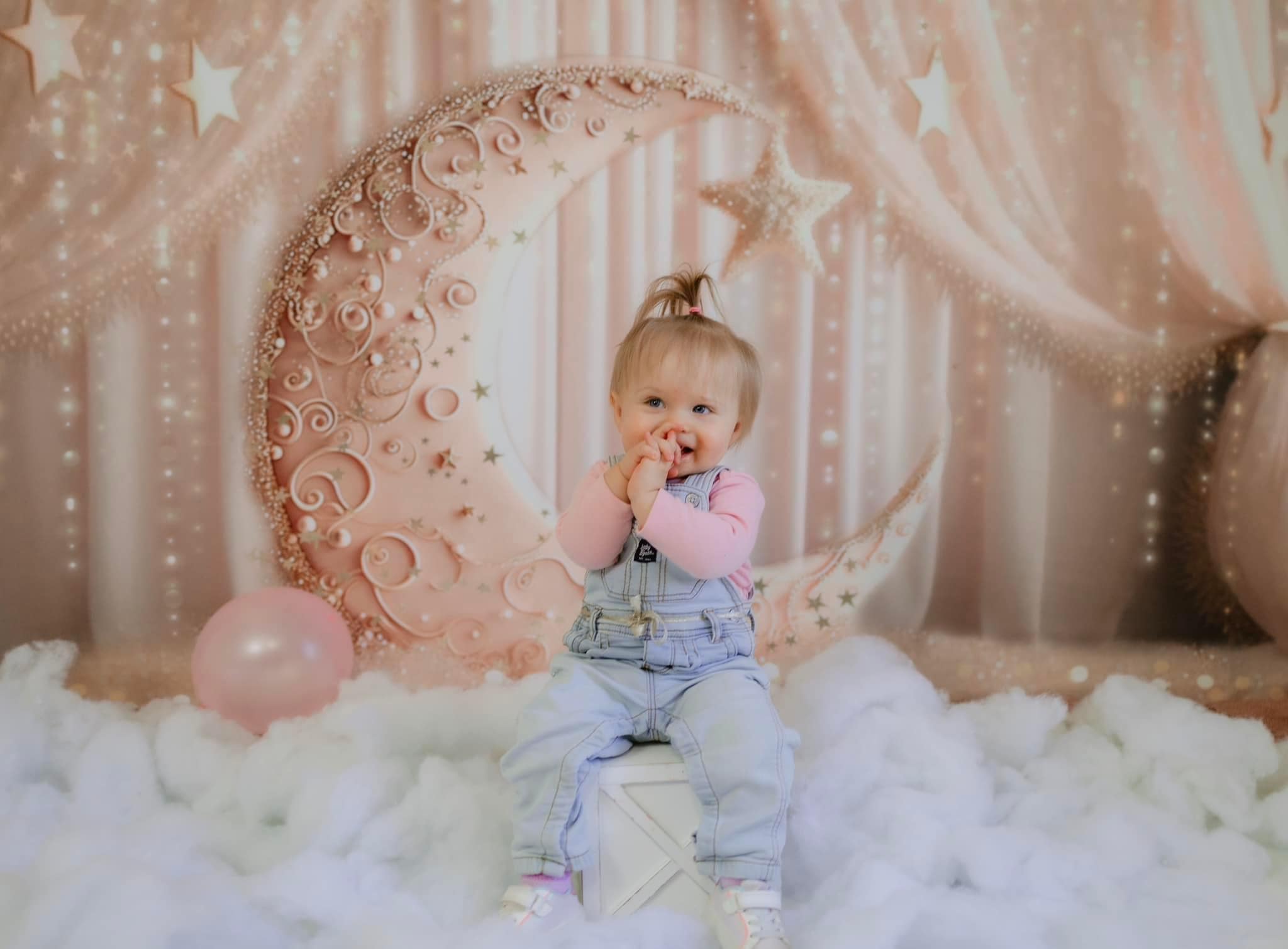 Kate Magic Star Moon Backdrop Bokeh Girl Designed by Ashley Paul - Kate Backdrop AU
