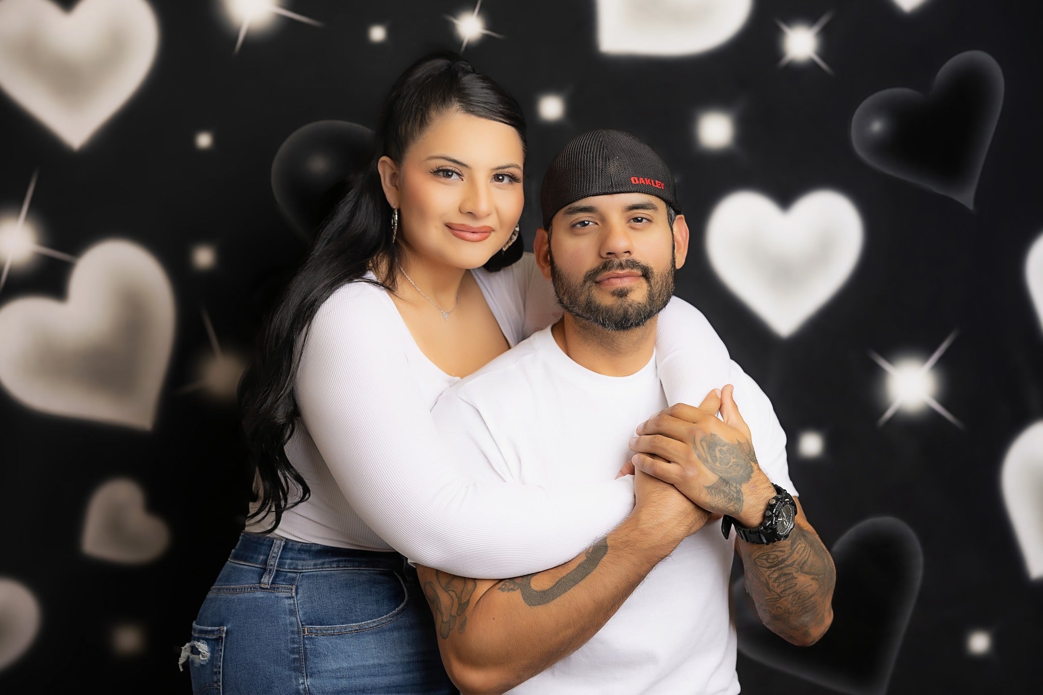 Kate 80 90's Black Valentine Backdrop Sweet Heart for Photography - Kate Backdrop AU