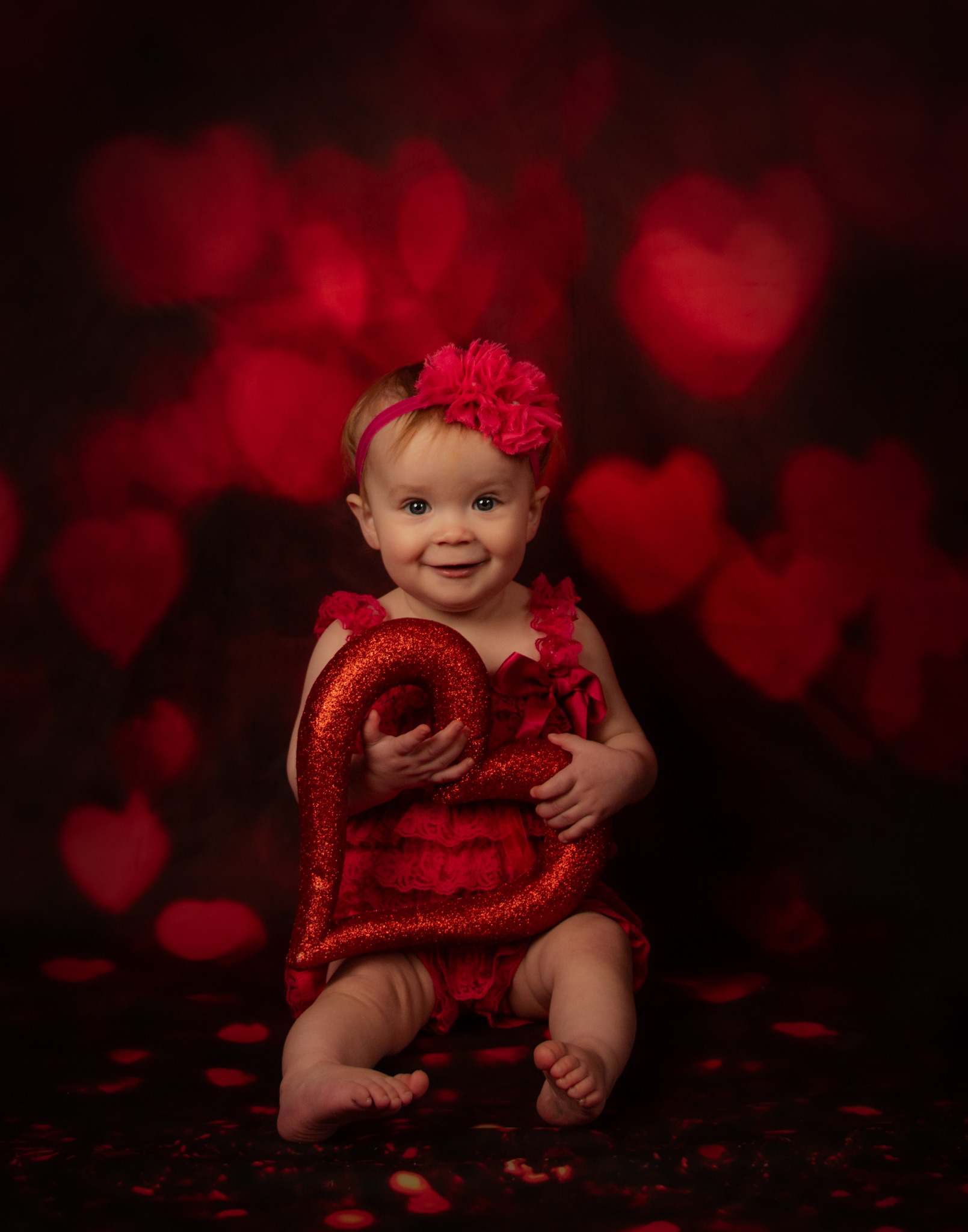 Kate Valentine's Day Backdrop Red Bokeh for Photography - Kate Backdrop AU
