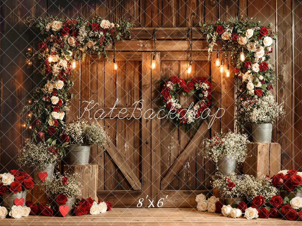 Kate Wedding Flower Arch Barn Door Backdrop Designed by Emetselch