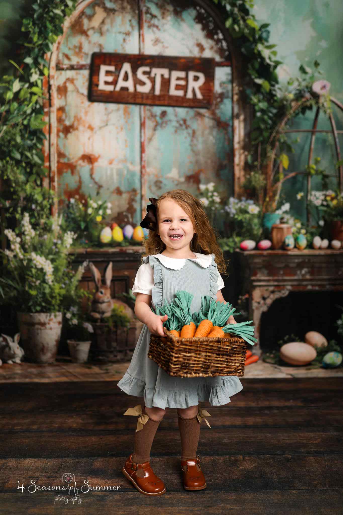 Kate Easter Green Plant Peter Rabbit Backdrop Designed by Emetselch - Kate Backdrop AU