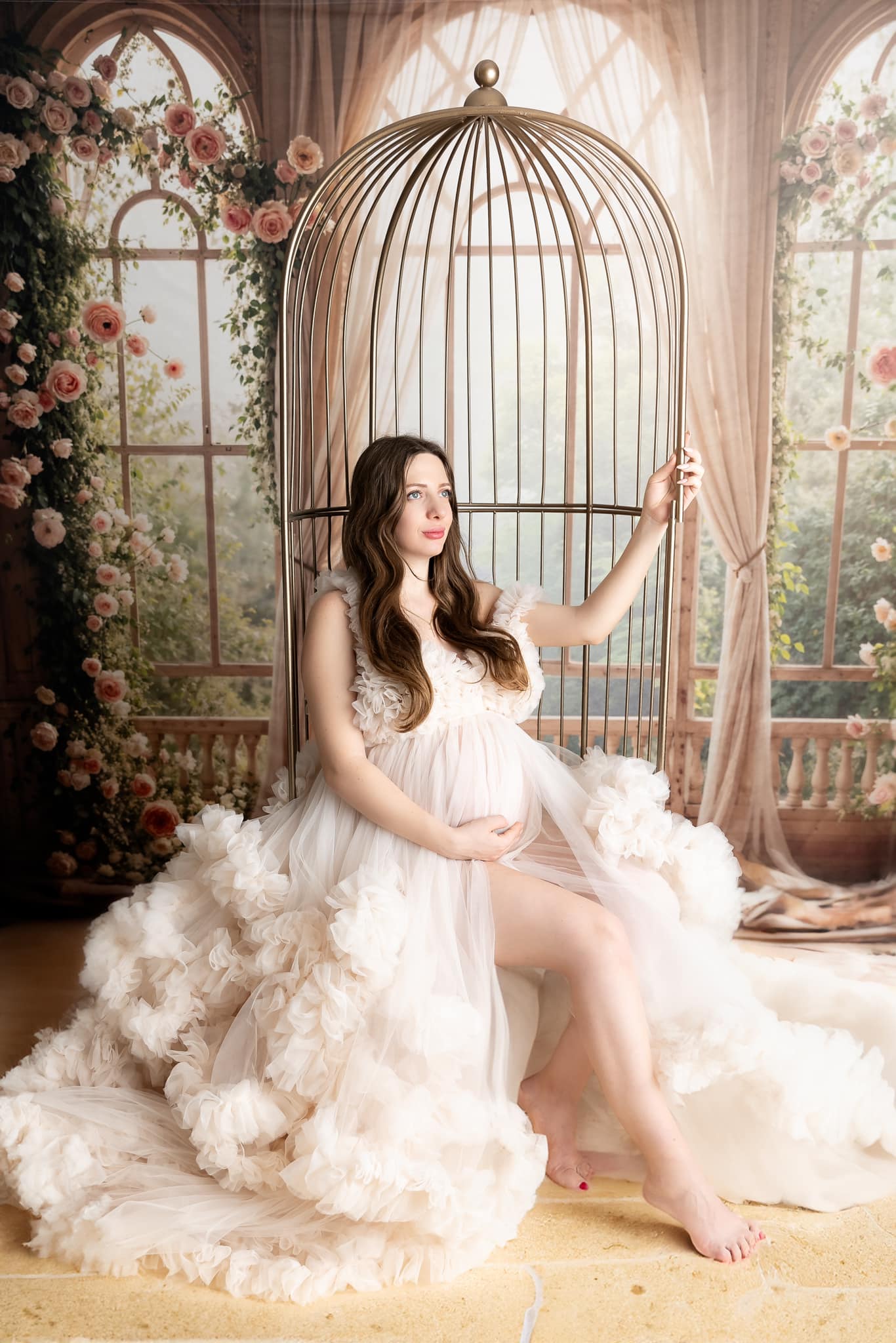 Kate Spring Flowers Window Room Backdrop Designed by Emetselch - Kate Backdrop AU