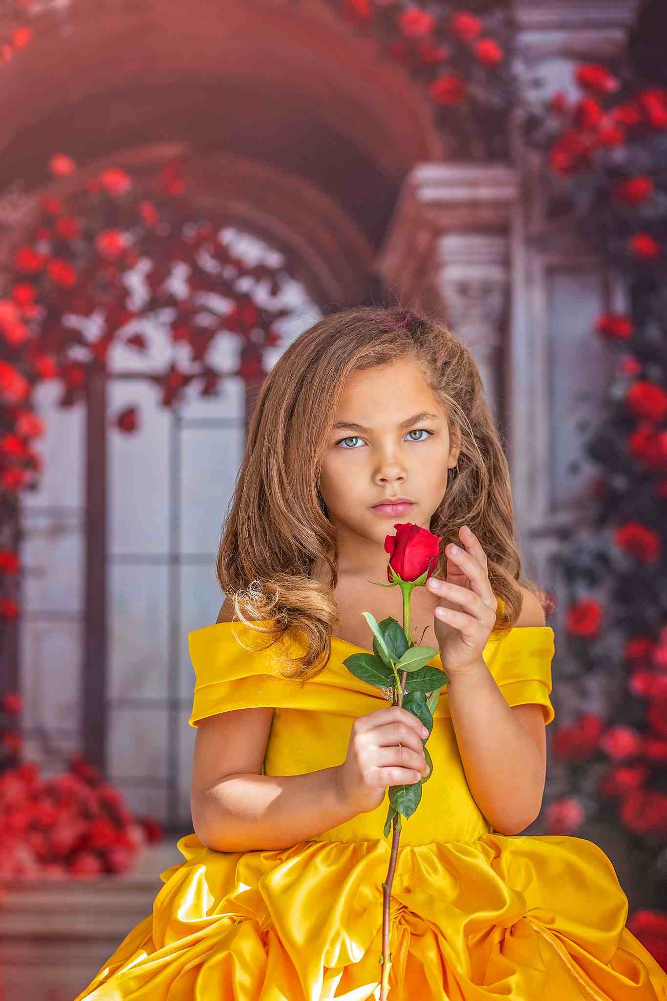 Kate Valentine's Day Flowers Arch Wall Palace Backdrop Designed by Chain Photography - Kate Backdrop AU