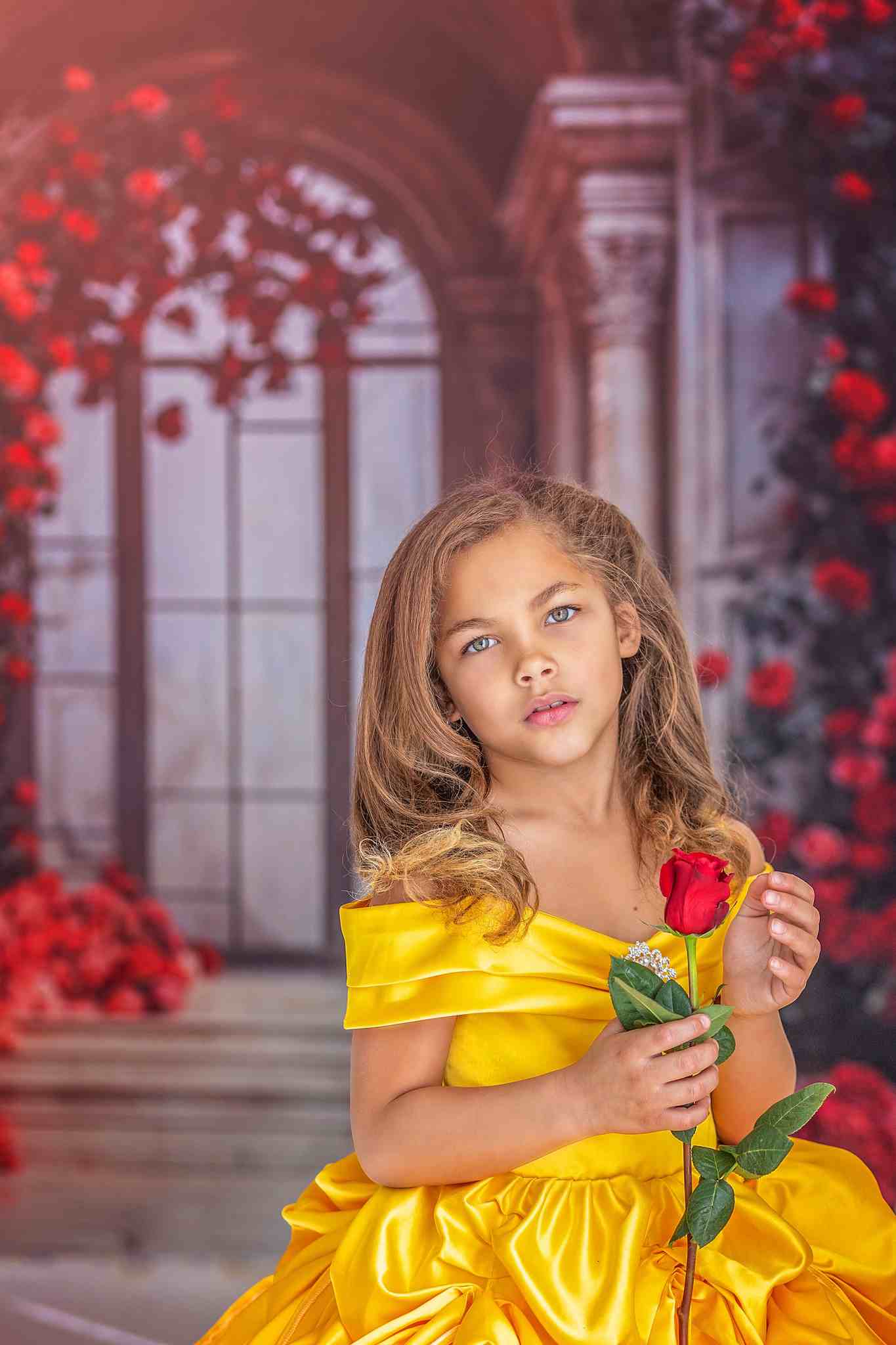 Kate Valentine's Day Flowers Arch Wall Palace Backdrop Designed by Chain Photography - Kate Backdrop AU