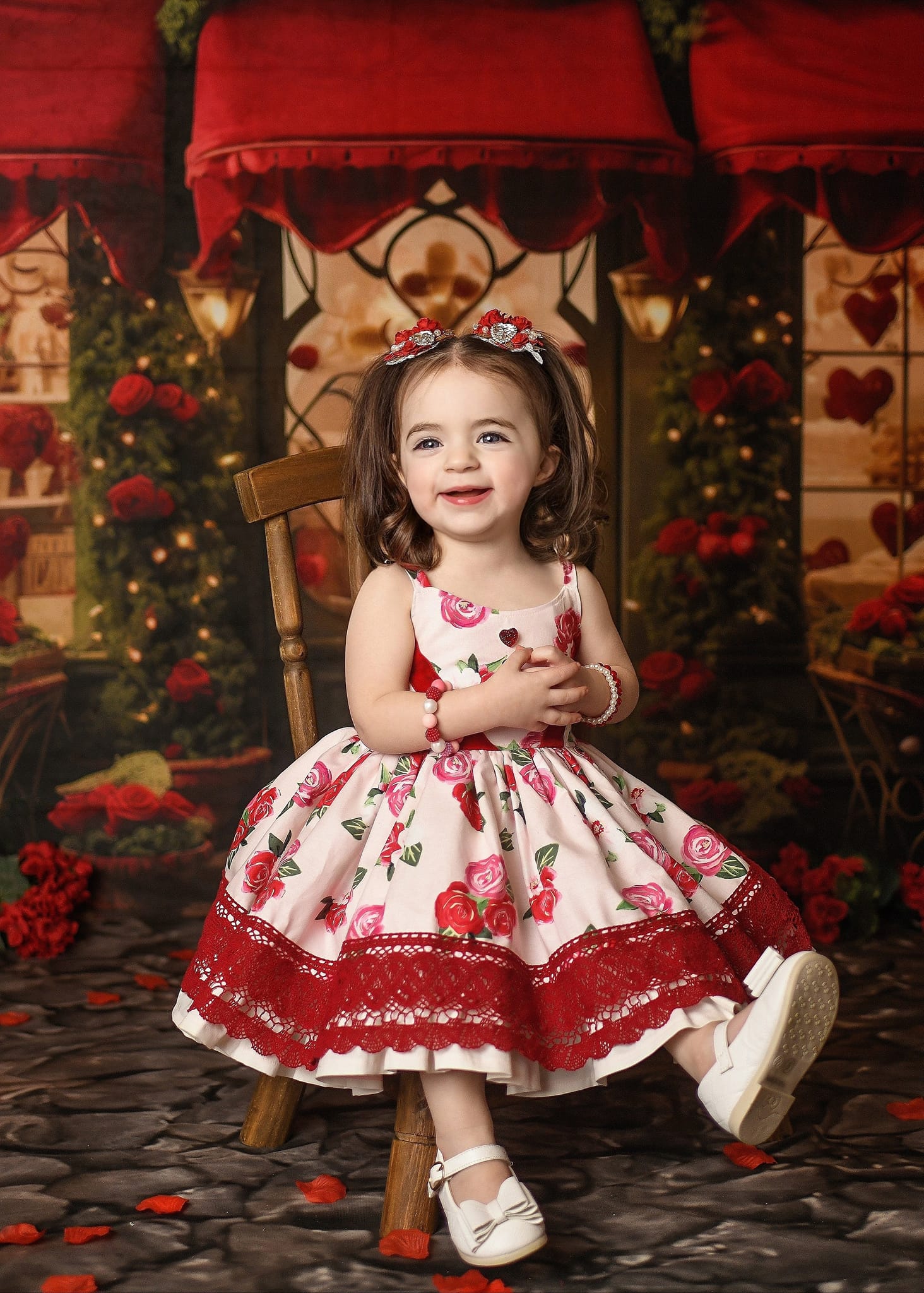 Kate Valentine's Day Love Heart Store Backdrop Designed by Emetselch - Kate Backdrop AU