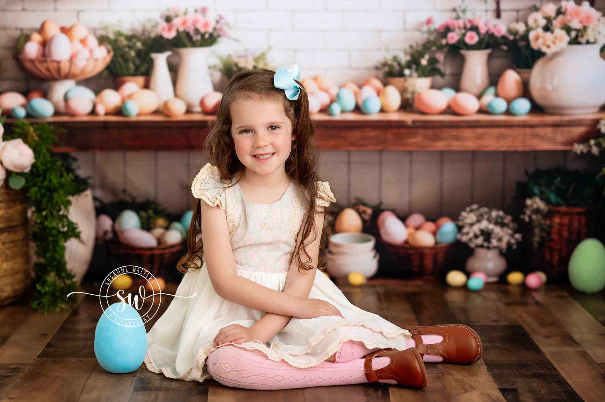 Kate Easter Eggs Flowers Kitchen Backdrop Designed by Emetselch - Kate Backdrop AU