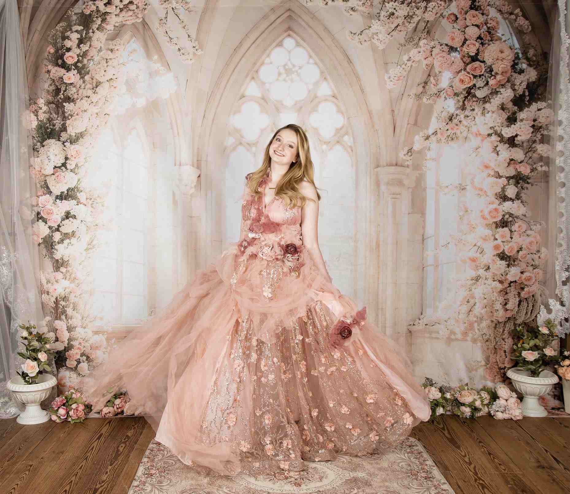 Kate Spring White Flowers Window Room Backdrop Designed by Emetselch - Kate Backdrop AU